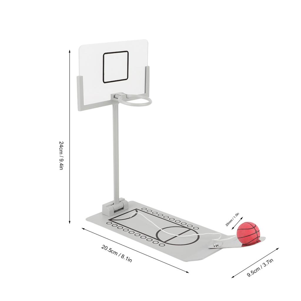 Miniature Office Desktop Ornament Decoration Basketball Hoop Toy Board Game for Basketball Lovers