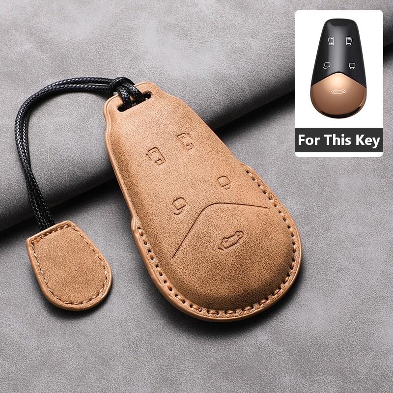 Чехол для автомобильного пульта ключа для VOYAH Free Dream PHEV i-Land 2025 Чехол для ключа из овечьей замши Оболочка Брелок Защитные брелоки Аксессуары