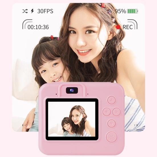 Instant Print Portable Camera with Large Screen 40MP Clarity Compact Size Portable Multifunctional Kids Camera with Color Pens Set