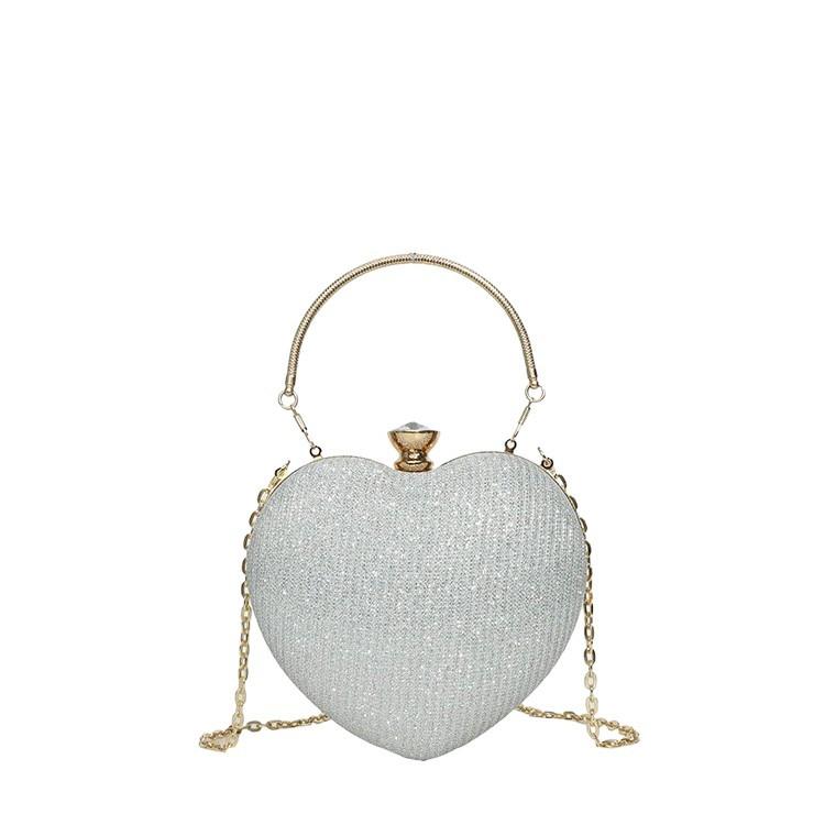 2025baga Dinner Bag High-end Sweet Love Small Bag Women's Bag Versatile Chain Handbag Shoulder Crossbody Bag