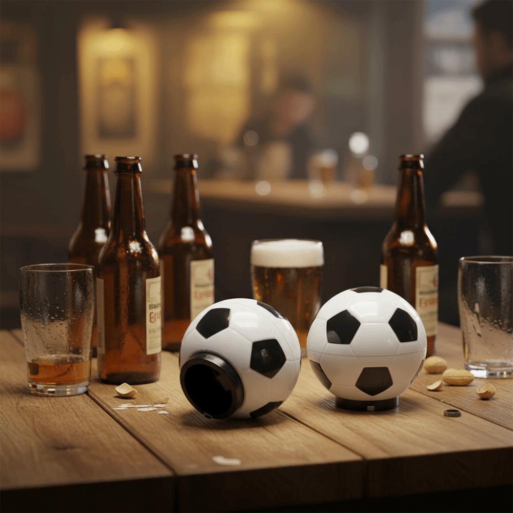 Black and White Football Bottle Opener Press Type Drink Bottle Lid Opener Gift