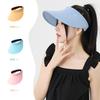 New Ice Silk Sunscreen Empty Top Hat Large Brim Adjustable Sun Hat Children's Outdoor Sports Hat Sun Hat