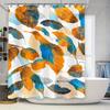 Креативная художественная водонепроницаемая и устойчивая к плесени шторка для душа, современный простой дизайн с рисунком листьев, занавеска для ванной