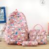 3 Pcs Set Junior High School Student Schoolbag Lightweight Nylon Children Shoulder Bag Leisure Girl Backpack with Lunch Bag Pencil Case