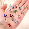 10Pcs Nail Faux Decor Gloss Shining Three-dimensional Art Non-fading DIY Crystal Manicure Craft Butterfly Nail