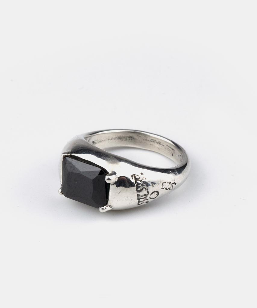Sheen666 Soft Block Silver Ring Black (Type B)