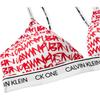 Calvin Klein SS23 Буквенный принт Съемный бюстгальтер с подкладкой Женское нижнее белье Белый Красный QF5730-5V1