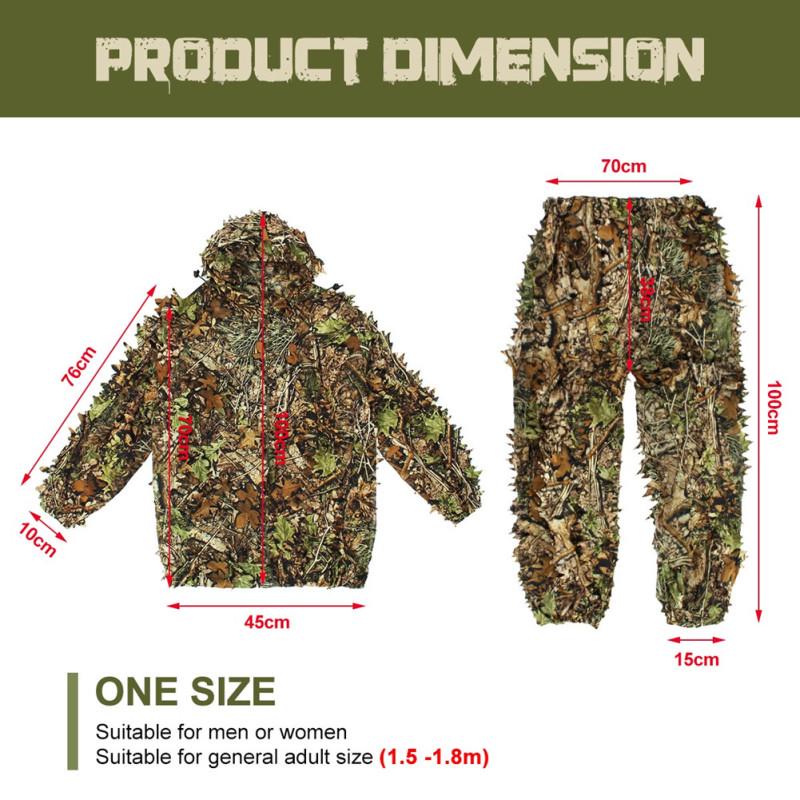 Новая 3D тактическая камуфляжная одежда, костюм Ghillie, камуфляжная одежда, бионическая камуфляжная одежда для охоты