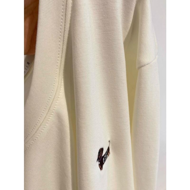 Dog Embroidered Round Neck Long-sleeved T-shirt for Women Autumn and Winter German Velvet Bottoming Shirt with Top