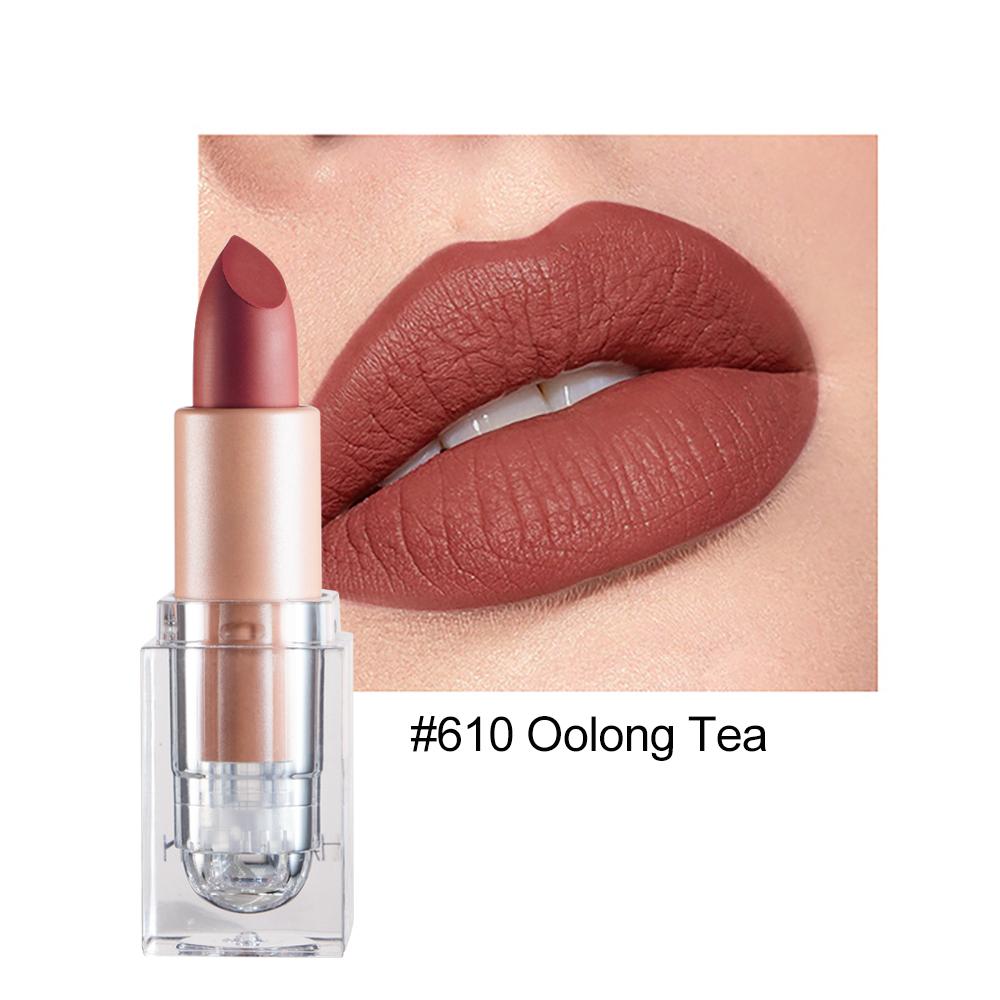 HANDAIYAN 12-Color Ice Tube Matte Nude Lipstick Easy To Color Long-Lasting Lip Makeup Cosmetics Waterproof Lips Gift