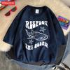 100% Cotton Fashion Respect Marine Conservation Whale Print Man T-shirt Suitable Oversized T-shirt Casual Soft T-shirt Pleasant