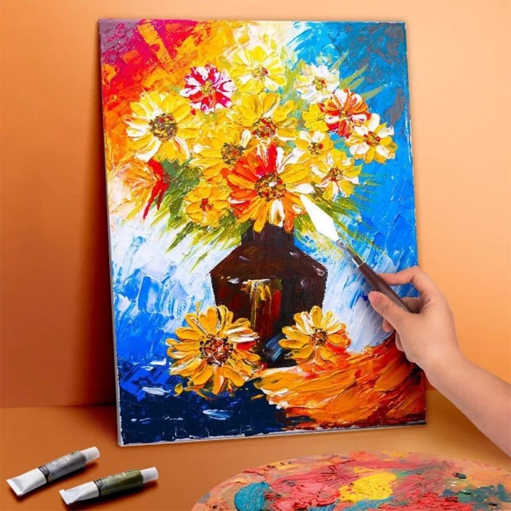 7 PC Stainless Steel Oil Painting Knife Art Crafts Water Knife Palette Knife Oil Painting Mixing Knife Scraper Art Tools LXY