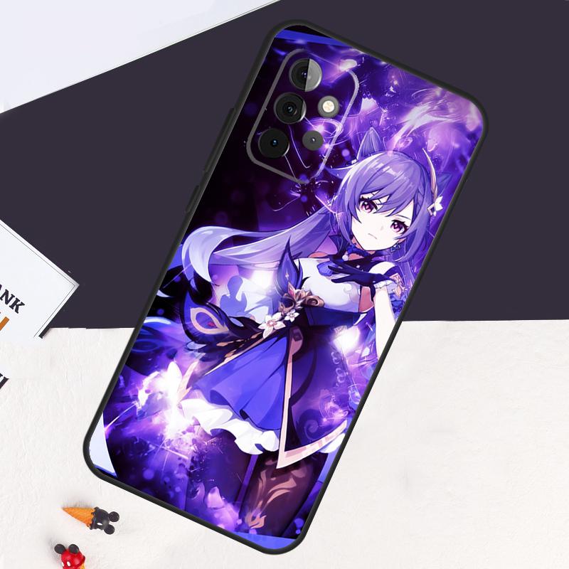Чехол Genshin Impact Кэцин для Samsung Galaxy A53 A15 A22 A52 A32 A54 A14 A16 A26 A36 A56 A55 A35 A05 A06 A33 A13