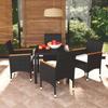Day and Night - Day and Night 5-piece Garden Furniture Set with Black Synthetic Rattan Cushions