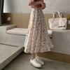 Skirt A-line Floral Fairy Super Fairy Forest Fairy Style Small Fresh and Thin Temperament Elastic Waist Long Skirt Summer
