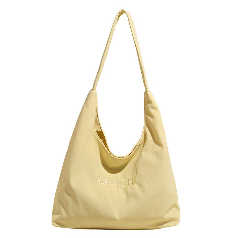 Large-capacity tote bag for women, Korean niche simple letter shoulder bag for commuting to work, large-capacity tote bag