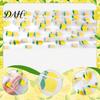 Strawberry Patterned Fabric Sheer Tulle Table Runner, Cherry Lemon Pattern, Summer Overlay Overlay, Seasonal Fruit Runner for Birthday Party