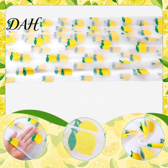 Strawberry Patterned Fabric Sheer Tulle Table Runner, Cherry Lemon Pattern, Summer Overlay Overlay, Seasonal Fruit Runner for Birthday Party