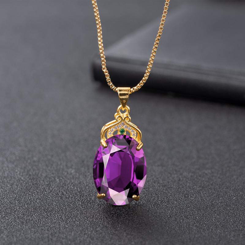 Sace Gems Женское ожерелье, кулон, медный сплав, циркон, модный подарок