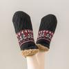 Stripe Unisex Sleeping Socks Plush Coral Fleece Socks Simple Thicken Warm Socks  Unisex