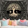 Tree Of Life Tapestry Trippy Mandala Sun And Moon Star Aesthetic Wall Tapestries Psychedelic Kawaii Home Room Decor Beach Towel
