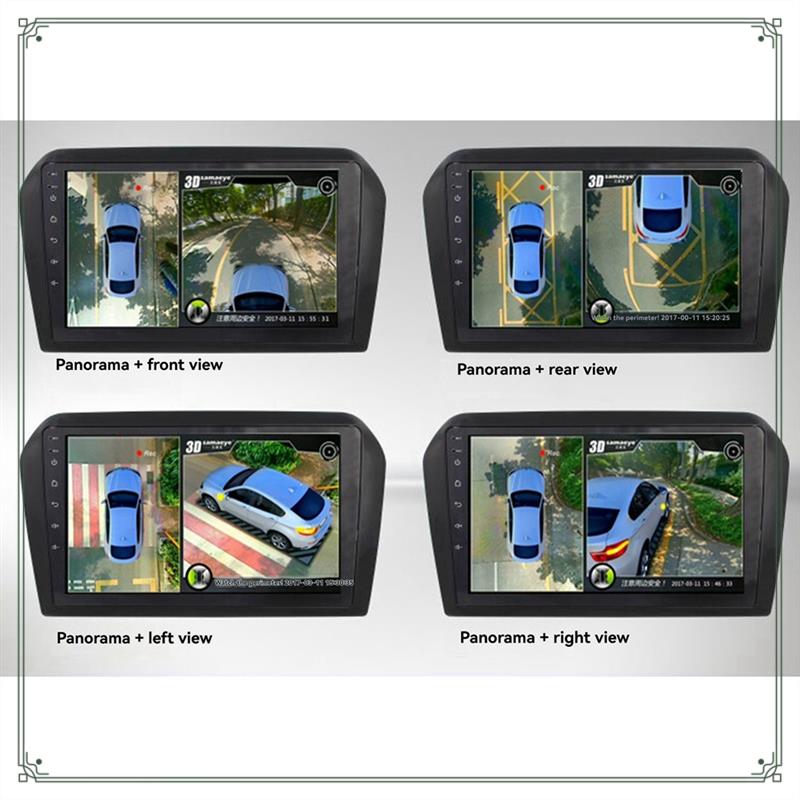 Автомобильная камера 360 с панорамным круговым обзором 1080P AHD правая + левая + передняя + система камеры заднего вида для Android, авторадио, ночное видение