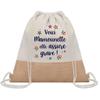 Sac Cabas - PLANETEE - Mamounette Elle Assure Grave ! - Jute Imprimé France - Grande Contenance - Anses Solides
