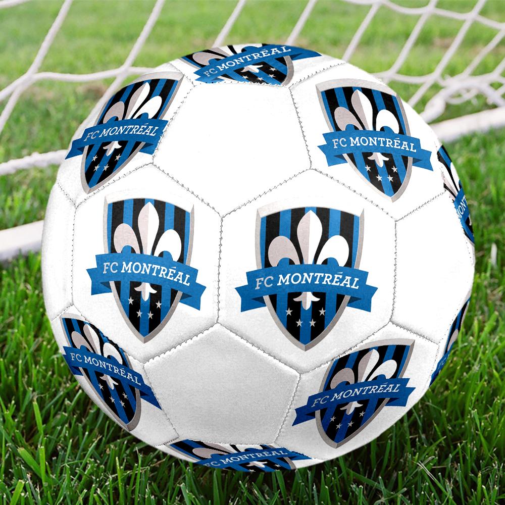 Футбольный мяч CF Montreal, размер 5, разноцветный, подходит для всех возрастов, машинная строчка, материал ПВХ, соревновательного уровня, прочный и с высоким отскоком