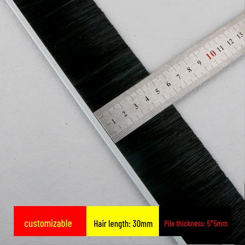 Коричневая специальная щетка с нейлоновой щетиной для пылезащитного уплотнения и вращающихся дверей