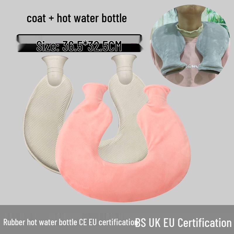 Explosion-Proof Hot Water Bottle: Rubber Design for Stomach and Feet, Long-Lasting Warmth