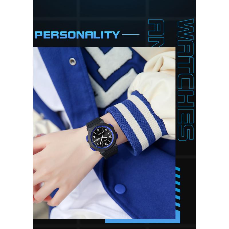 SANDA Новый стиль Электронный счетчик Механизм Двухдневный календарь Модный тренд, Индивидуальные мужские и женские часы для учащихся средней школы