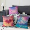 Art Sky Clouds Simple Pillow Case Removable Washable Cushion Cover – All-Season Soft Linen
