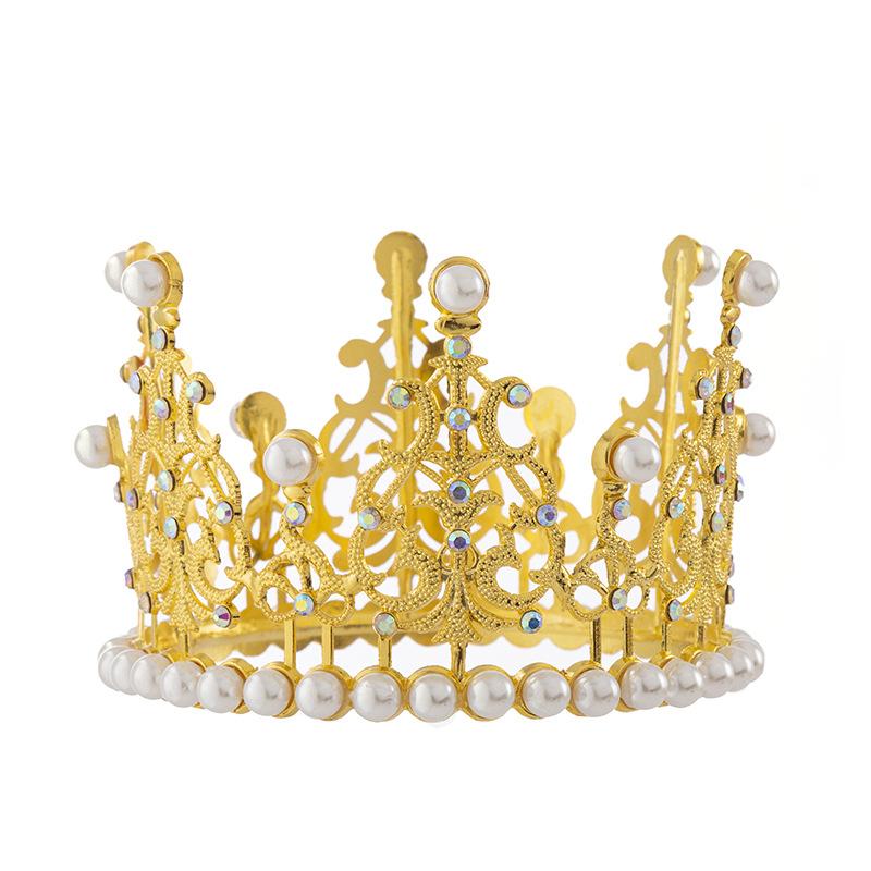 Барочная корона королевы круглая корона для детей и взрослых тиара свадебные украшения украшение торта на день рождения