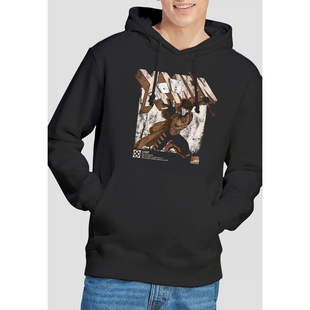 Marvel Мужская толстовка с капюшоном X-Men Gambit Infographic