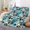 Western Halloween Christmas Theme Flannel Blanket Soft Warm Winter Fleece Bedding Throw Couch Sofa Office Nap Blankets