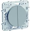 SCHNEIDER ELECTRIC Double Interrupteur Ou Double Va Et Vient Odace Aluminium 230 V