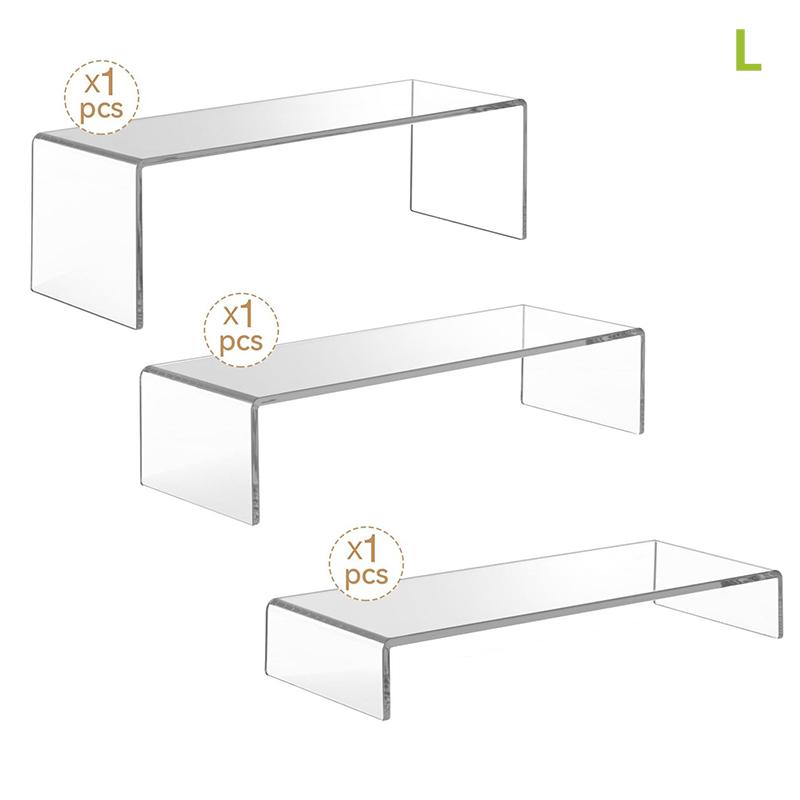 Desktop Display Stand Acrylic Multi Layer Transparent Storage Rack for Classroom Supplies Office Desk Organizer