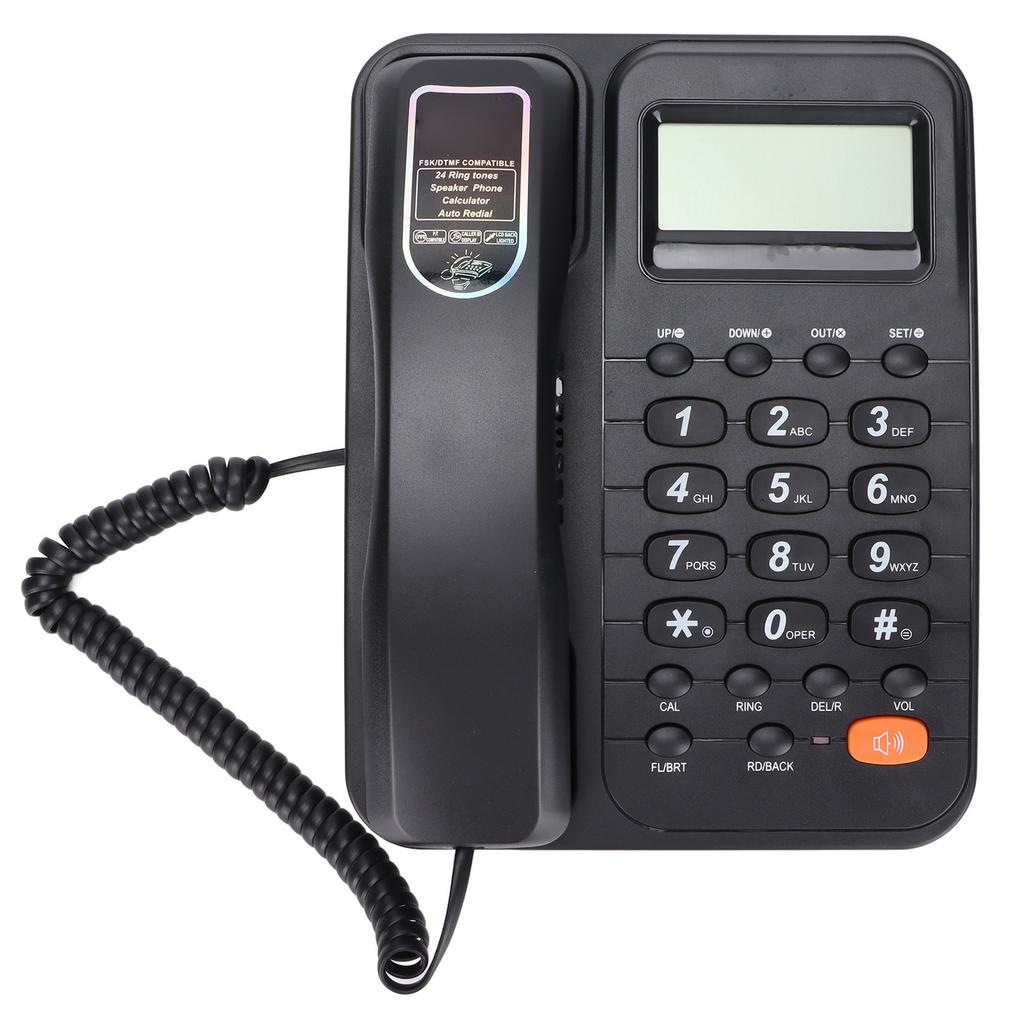 KXT2029CID Corded Phone Wired Landline Phone with Answering System LCD Display for Home Hotel Office(Black )