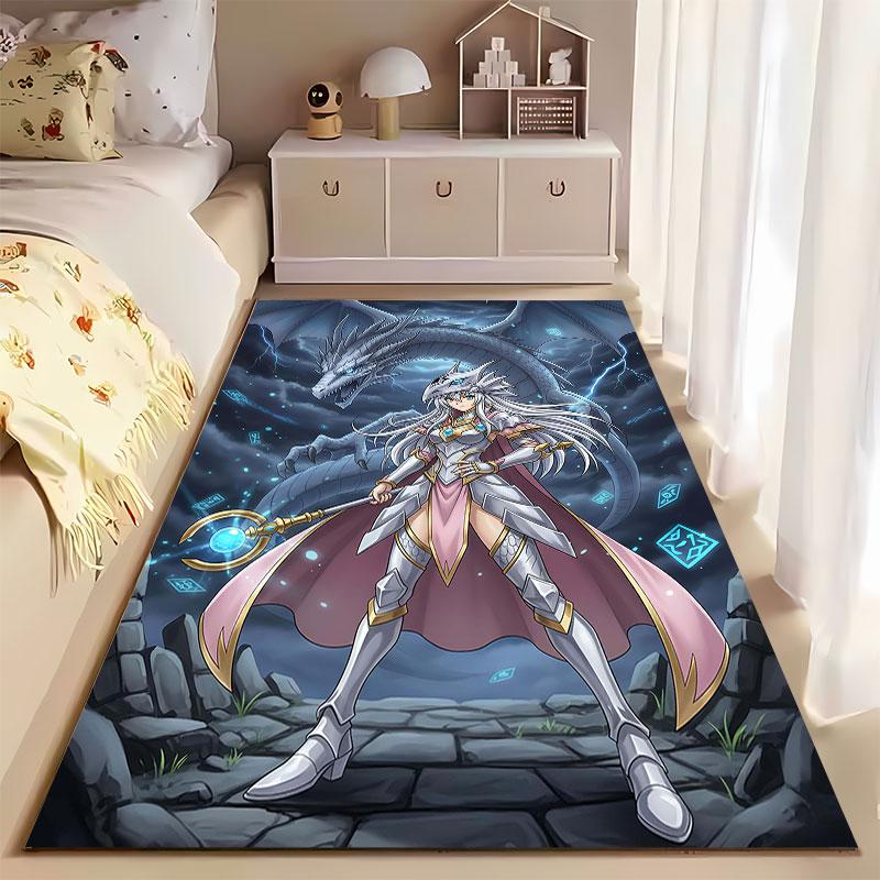 Dragon Warrior Fantasy Design suitable as a non-slip mat for the living room or bedroom sofa