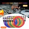 6pcs 1.5M/5ft XLR Cable DMX Stage Light Cable 3-Pin XLR Male To Female Plug Black PVC Jack for