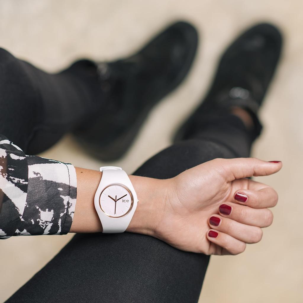 Authorized Distributor Ice Watch Watch 024522 White Rose Gold Small Plus 37mm 3 Hands [Ice-watch] Women's [ICE Glam]