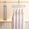 1pc Heavy-Duty Foldable 9-Hole Plastic Hangers - Space-Saving, Closet Organization, Room, Wardrobe, Home, and Dormitory Storage Solution