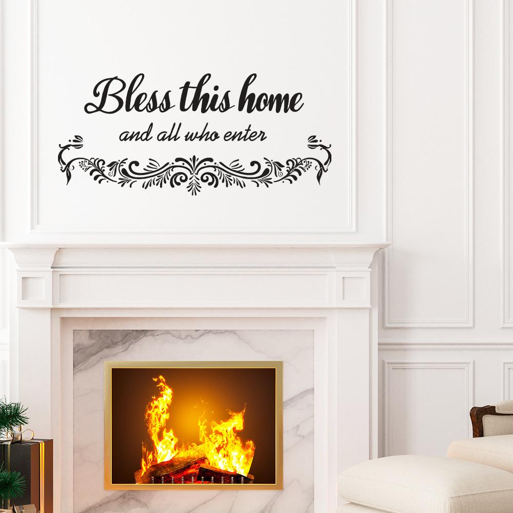 WZ9055 Черный английский слоган спальня гостиная кабинет украшения декоративные настенные наклейки самоклеящиеся