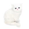 Имитация кота, белая, милая, привлекательная, плюшевая, поддельная игрушка для кота с аккумулятором 84 мАч, для игрушек, подарочных украшений