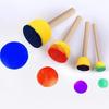 30Pcs Sponge Brush Reusable Round Painting Sponge Brushes with Wooden Handle Durable Painting Tool for Kids Arts