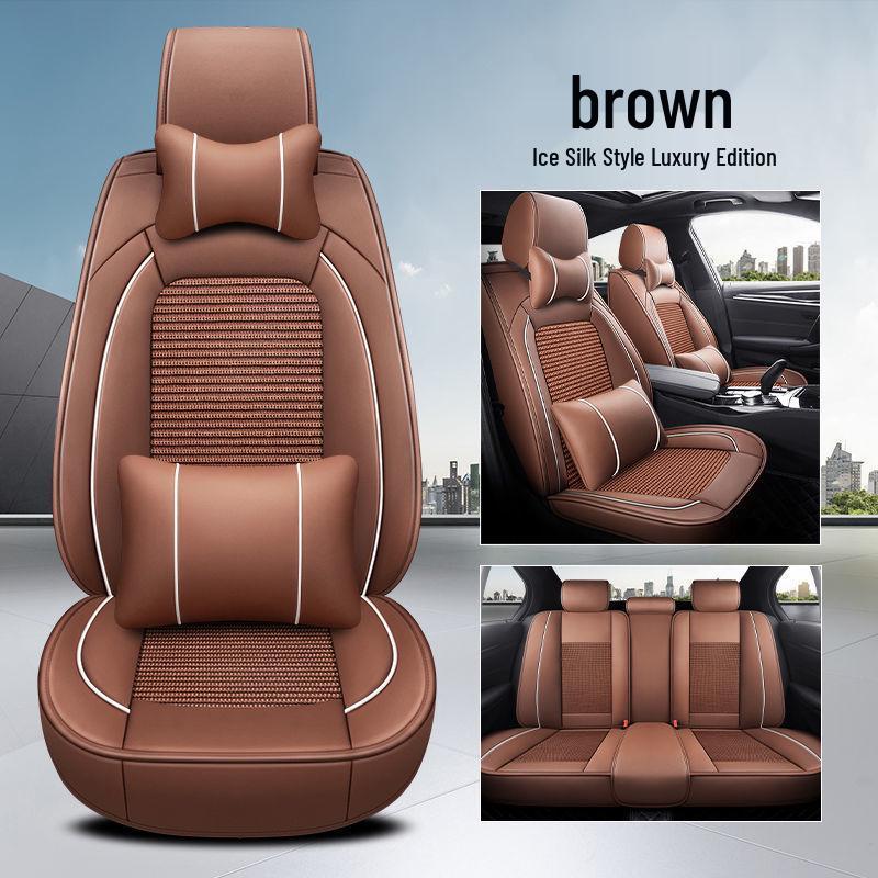Volkswagen Lavida, Sagitar, Magotan, Passat, Bora, Lamando Seat Covers - Leather & Ice Silk, Full Coverage Cushion