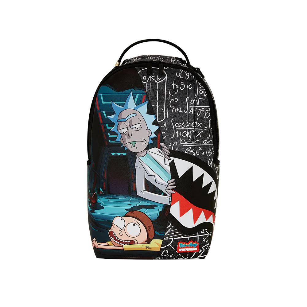 Sprayground Рюкзак унисекс Rick And Morty, коллаборация, мультяшный, веселый, пэчворк, граффити, большая вместимость, легкий, ПВХ, разноцветный W1135773