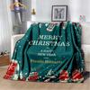 Christmas Series Flannel Cashmere Blanket  Santa Pattern Comfortable Warm Sofa Bed   Gift Blanket