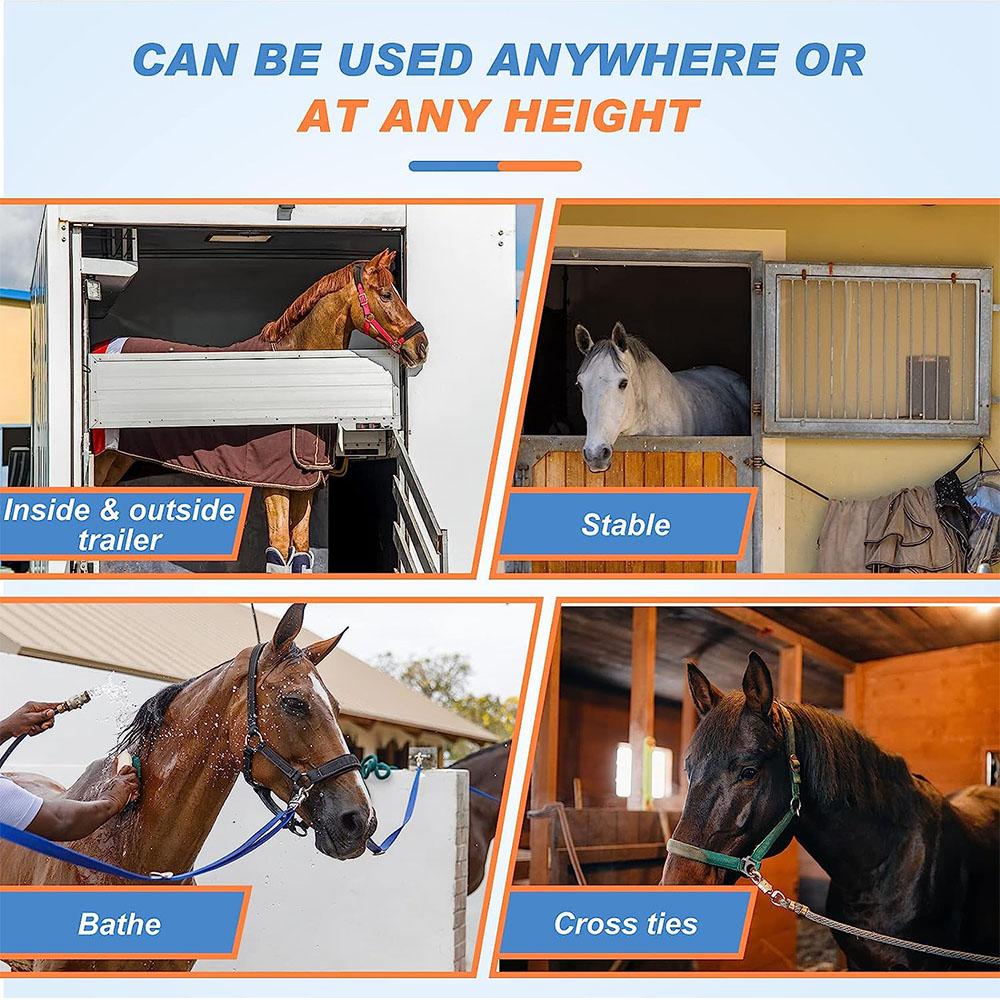 Кольцо для привязи лошади с рым-болтами и карабинами Седло для лошадей для предотвращения рывков