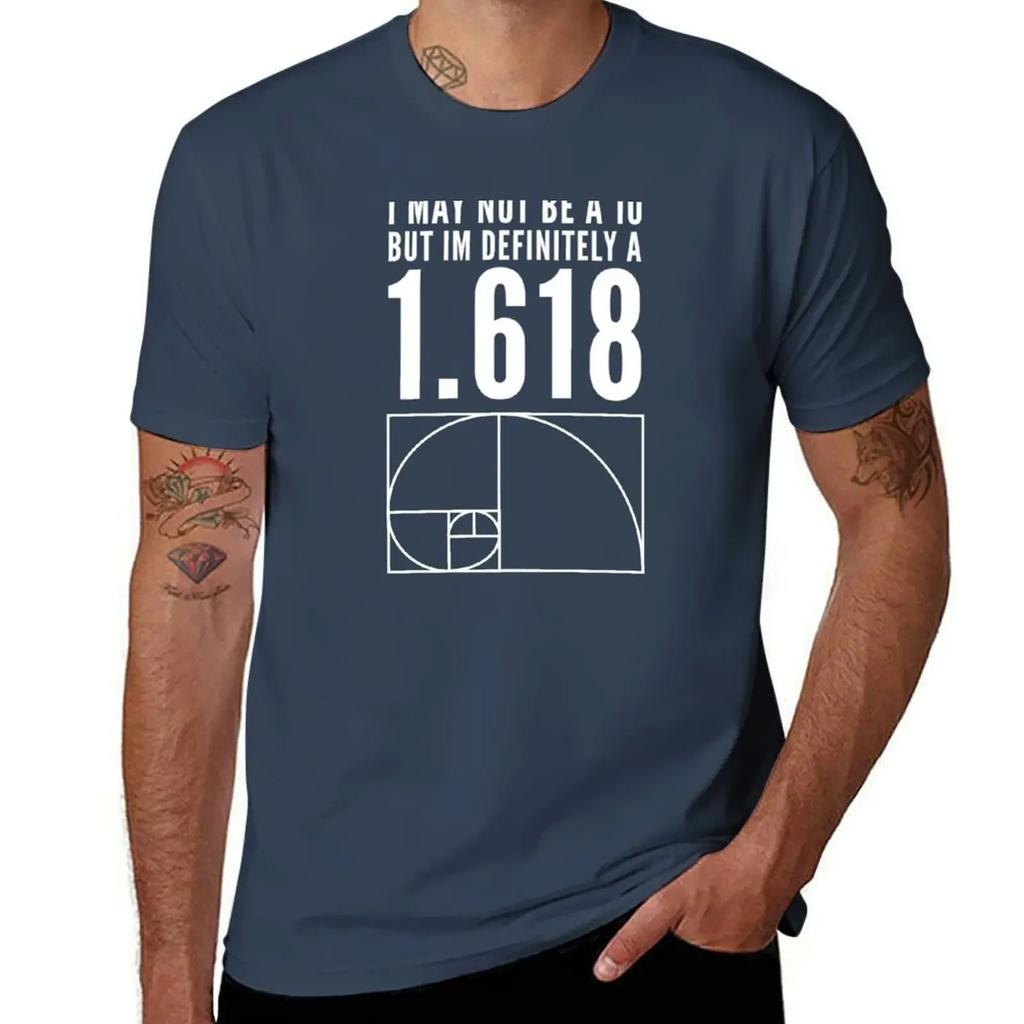 I may not be a 10 but Im definitely a 1618 Golden Ratio Fibonacci sequence Design TShirt quick drying mens white t shirts